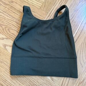4/$30 Victoria’s Secret Unlined Green Ribbed Tank Sports bra size women’s Small